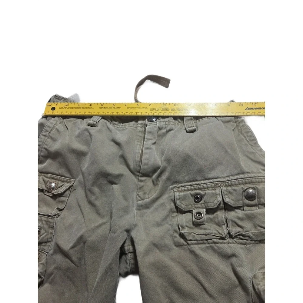 Polo Ralph Lauren Men's Cargo Shorts Olive Gray Utility Multi Pocket Casual 34